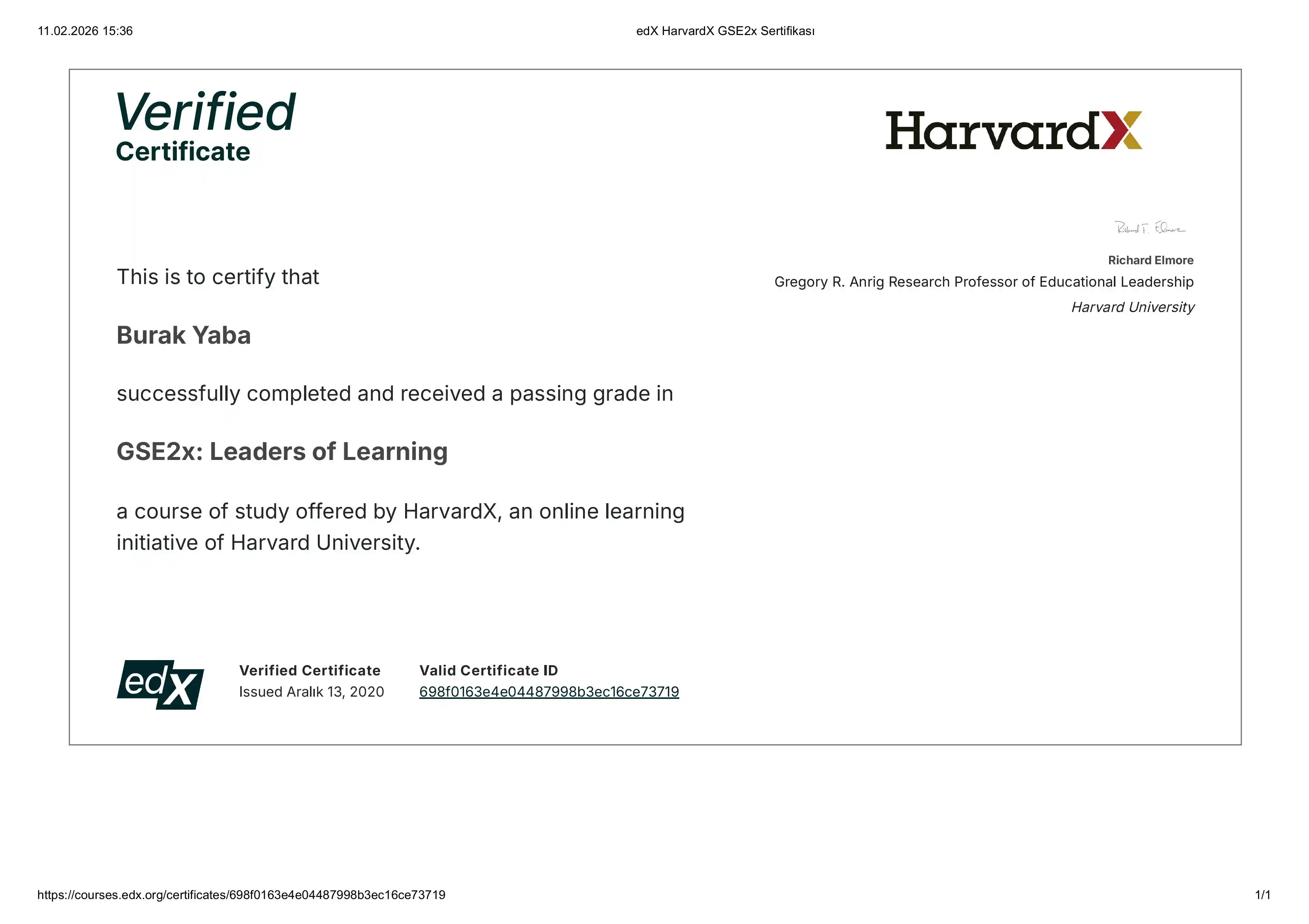 Harvard University - Leaders of Learning
